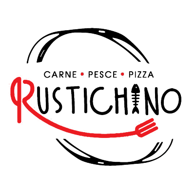 logo rustichino nero e rosso